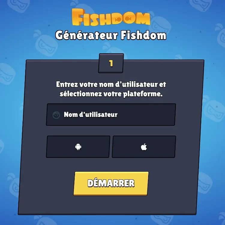 Générateur de diamants gratuits illimités sur Fishdom